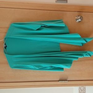 Large green three quarter sleeve cardigan - gently used